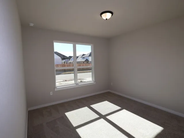 an empty room with a window