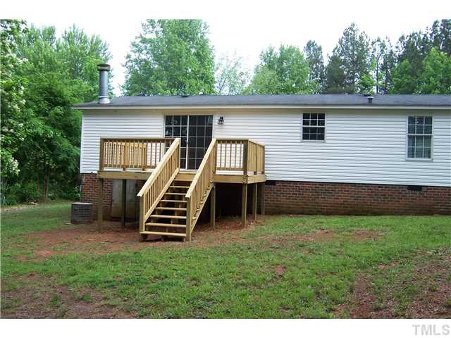 Very private backyard.<BR/>Brand new rear deck with sliders into Great Room. Exterior Back