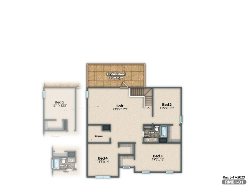 6136 Whirlaway Road Graniteville, SC 29829 - Photo 12 of 12 4 Bedroom layout with Huge loft!/ / photo of like