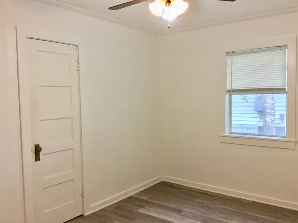 an empty room with a window