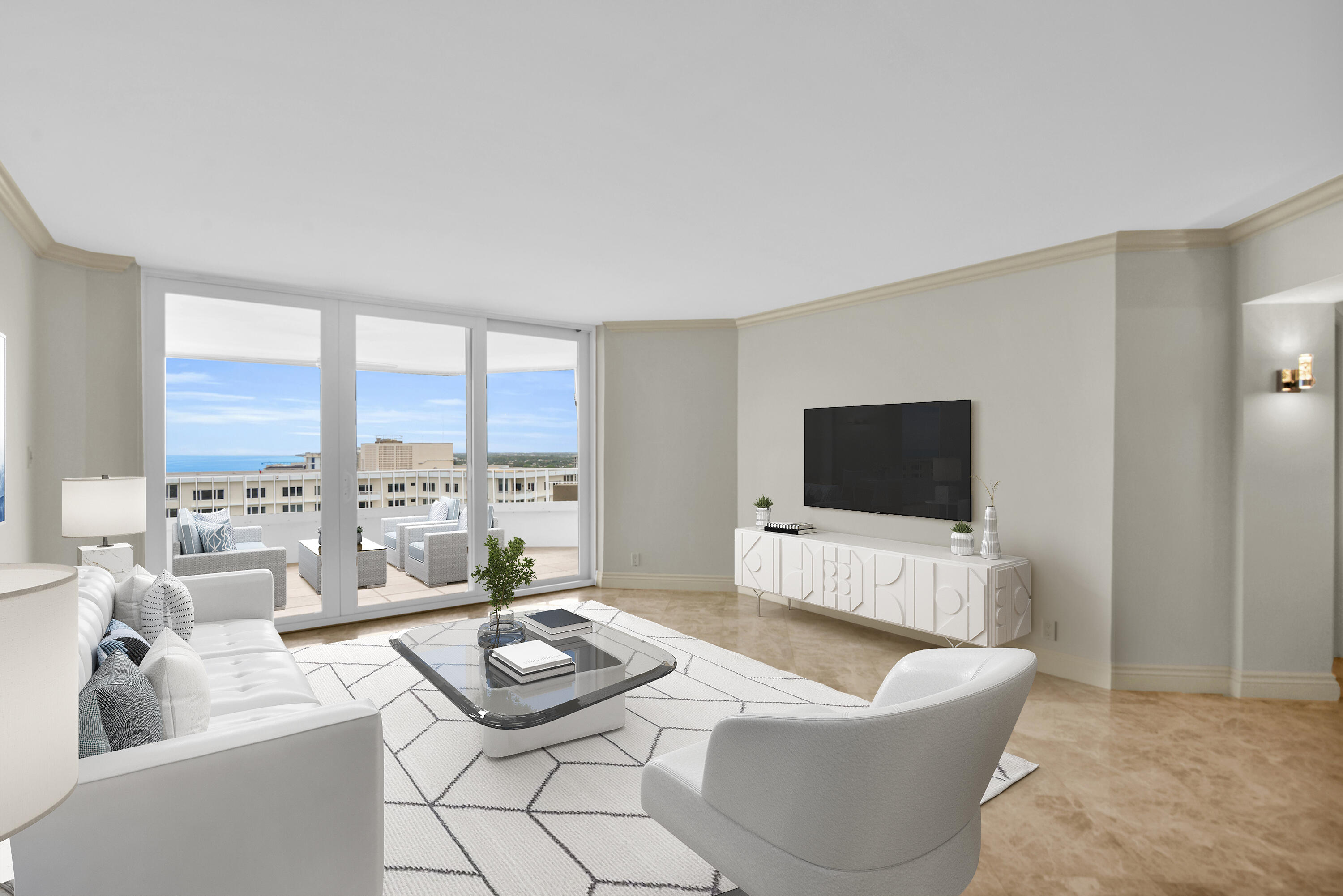 550 South Ocean Boulevard, Unit 2004 Boca Raton, FL 33432 - Photo 13 of 56 Virtually staged Living Area