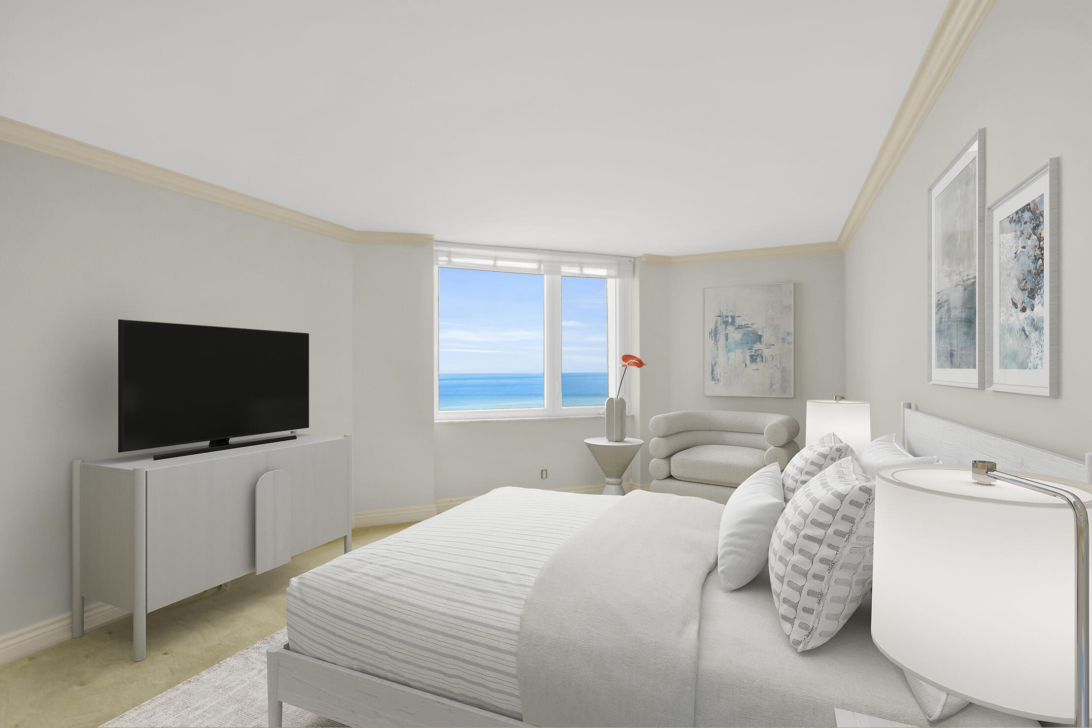 550 South Ocean Boulevard, Unit 2004 Boca Raton, FL 33432 - Photo 18 of 56 Virtually Staged Main bedroom