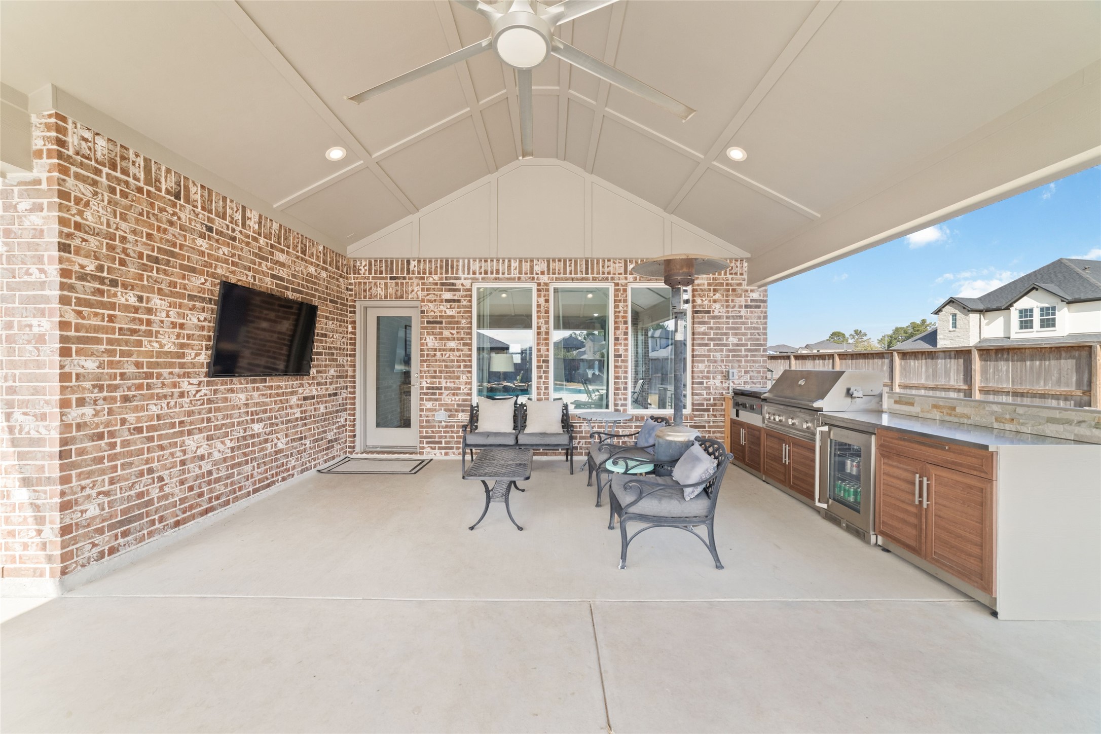 22122 Sam Raburn Drive Tomball, TX 77375 - Photo 21 of 47 Large covered patio is a great extension of indoor living spaces!