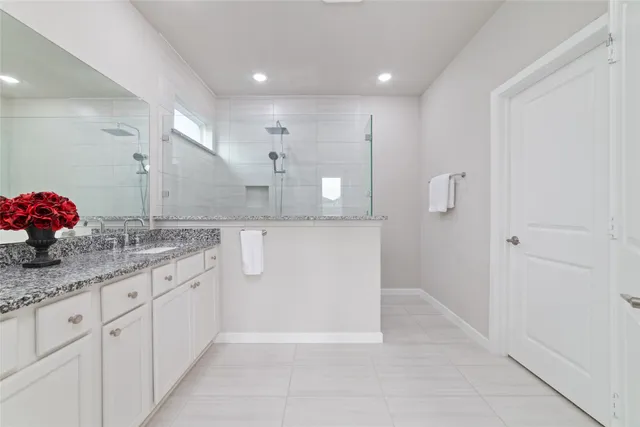 a view of a hallway with seating area