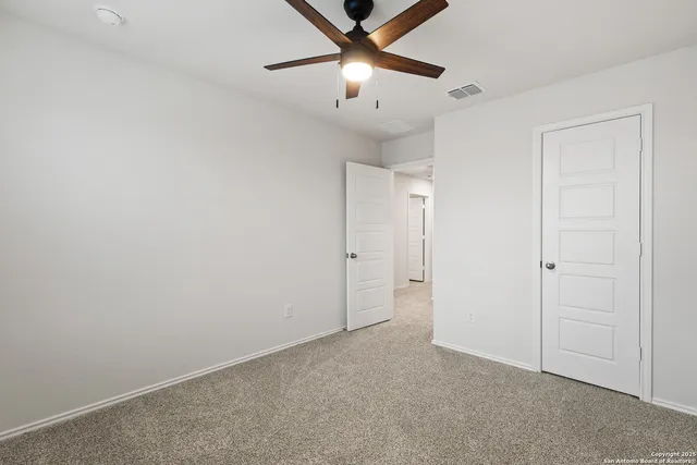 an empty room with a window