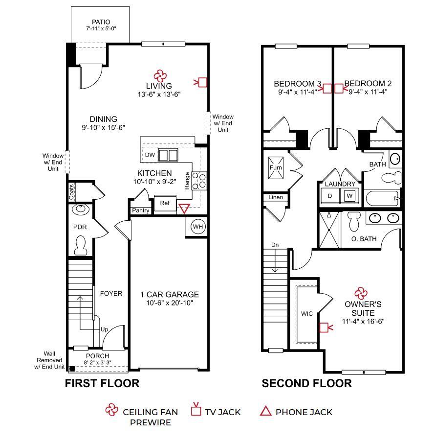 1085 Hammett Road Johnson City, TN 37615 - Photo 4 of 5 Pearson Townhome Layout