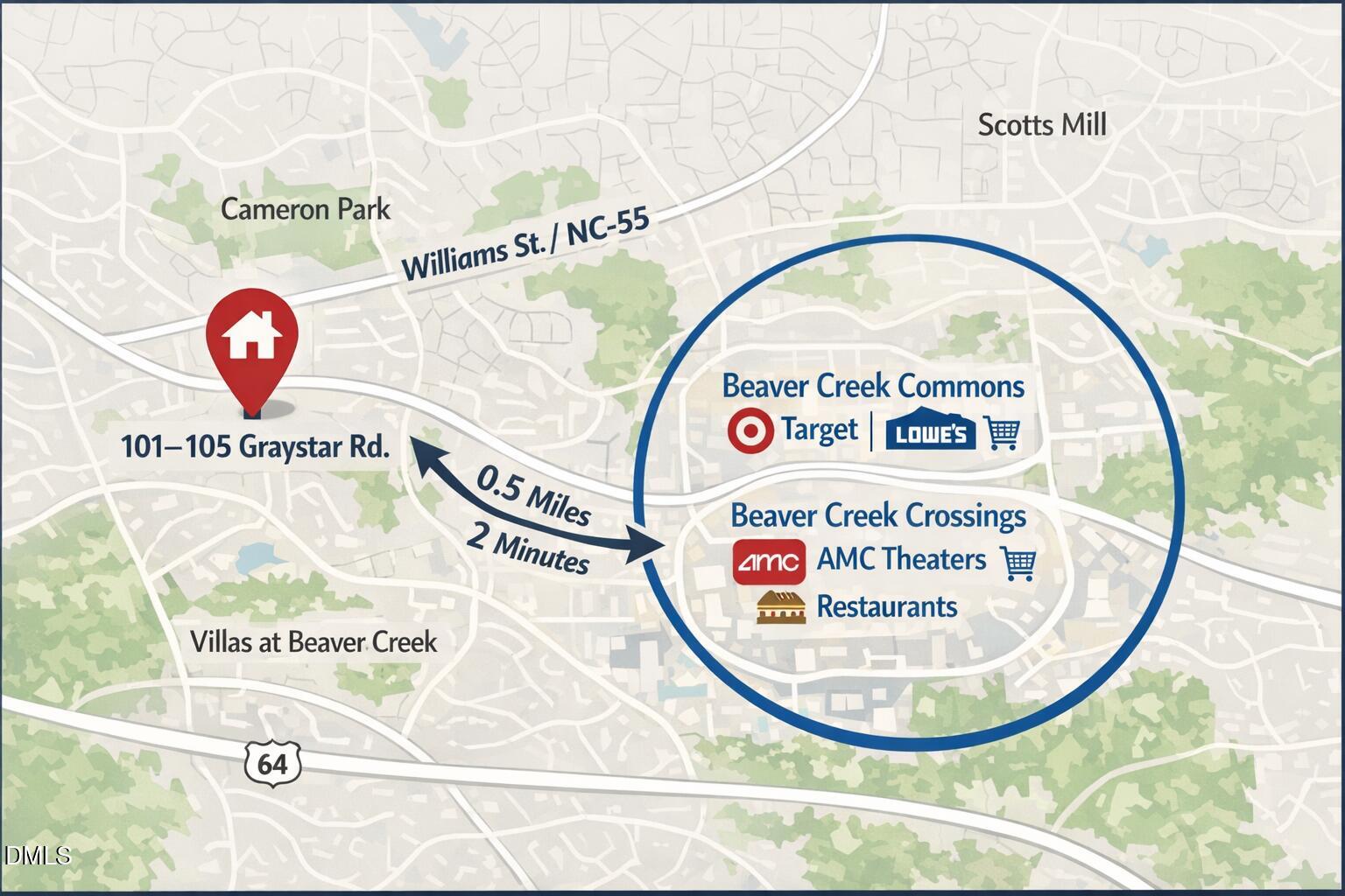 101 Graystar Road Apex, NC 27502 - Photo 34 of 36 Location, location, location!