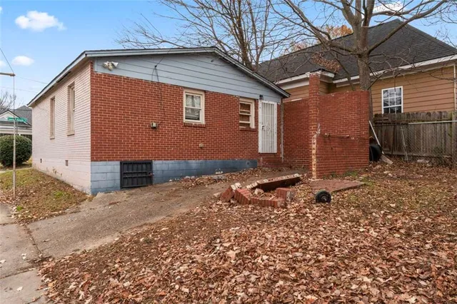 a backyard of a house