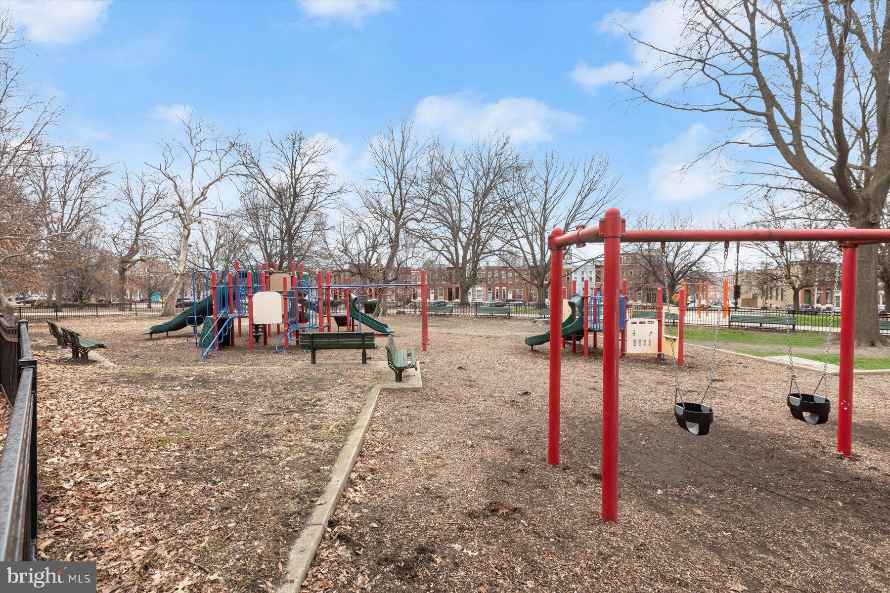 1749 South Hanover Street Baltimore, MD 21230 - Photo 46 of 55 a view of a park with swings