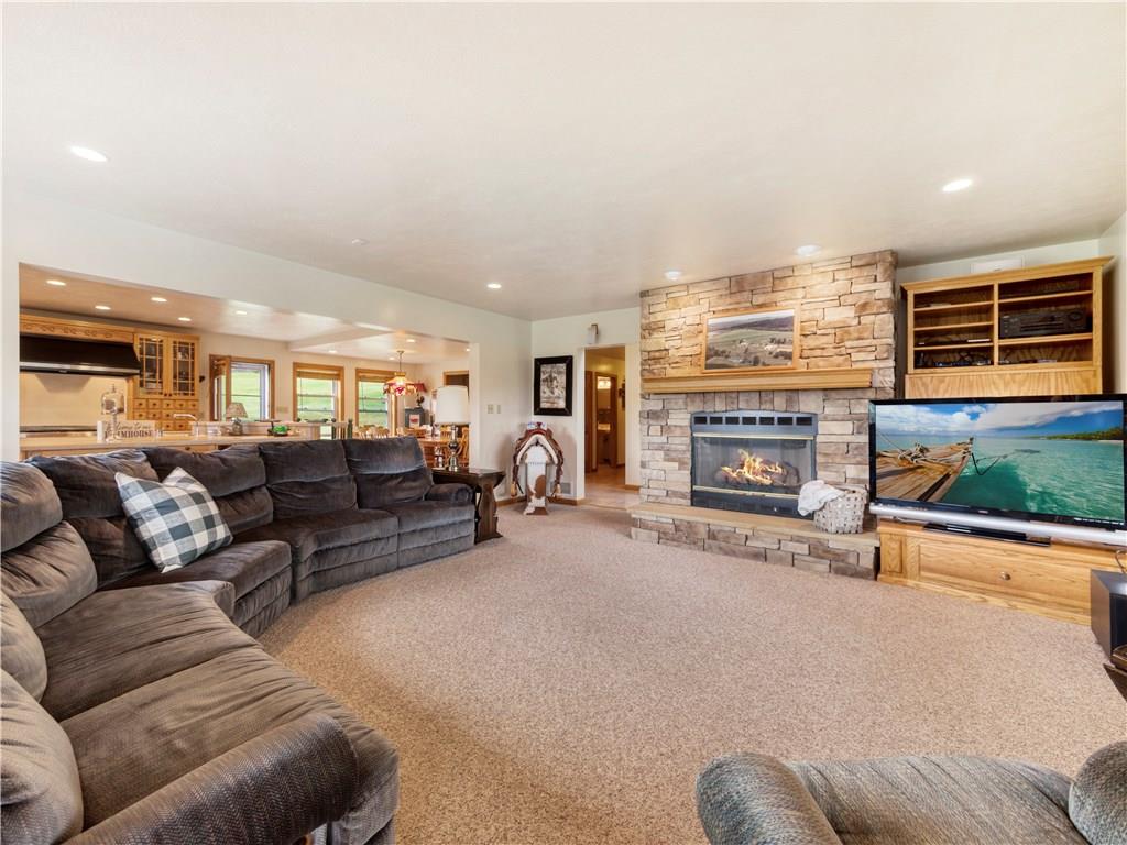 160 Eberle Road Hickory, PA 15340 - Photo 17 of 25 Family Room is OPEN to the Kitchen and eat in area~ Makes for a wonderful Entertaining space! Recessed lighting and neutral carpeting.