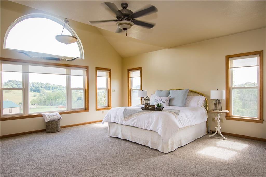 160 Eberle Road Hickory, PA 15340 - Photo 23 of 25 HUGE Master Bedroom w/ AMAZING views from the windows...2 walk in closets. Neutral carpeting~