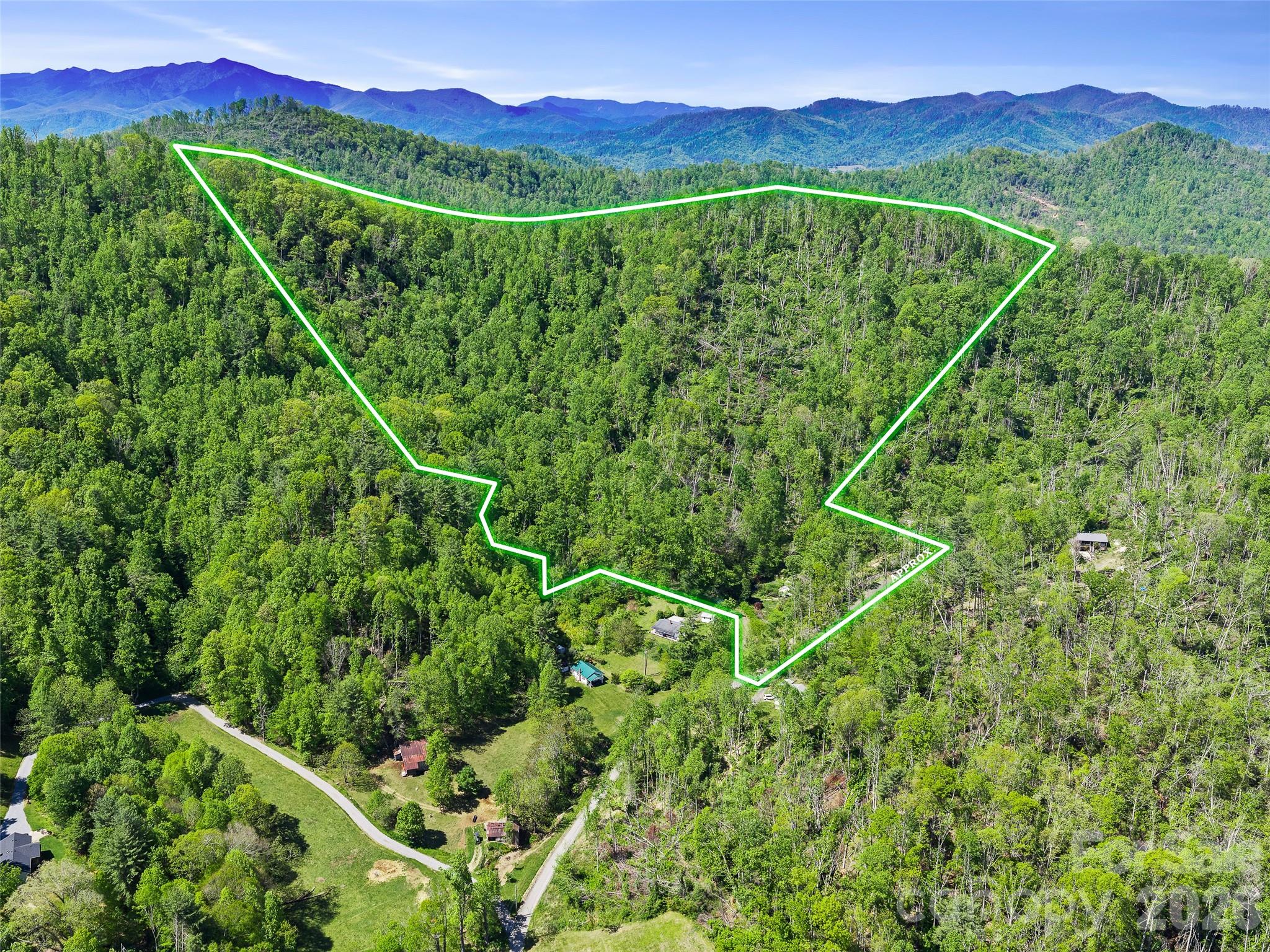 615 Fred Sparks Road Bakersville, NC 28705 - Photo 1 of 15 a view of a lush green forest with mountains in the background