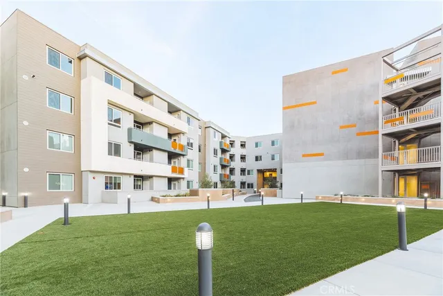 a view of building with garden