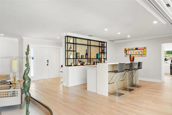 a large kitchen with lots of counter top space