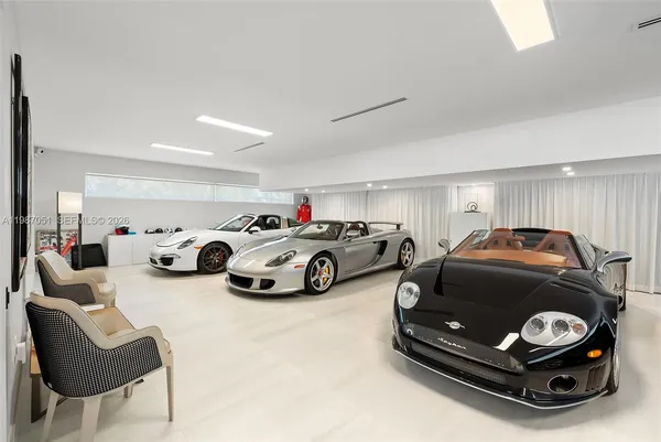 a car parked in a parking garage