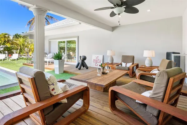 a house view with a garden space