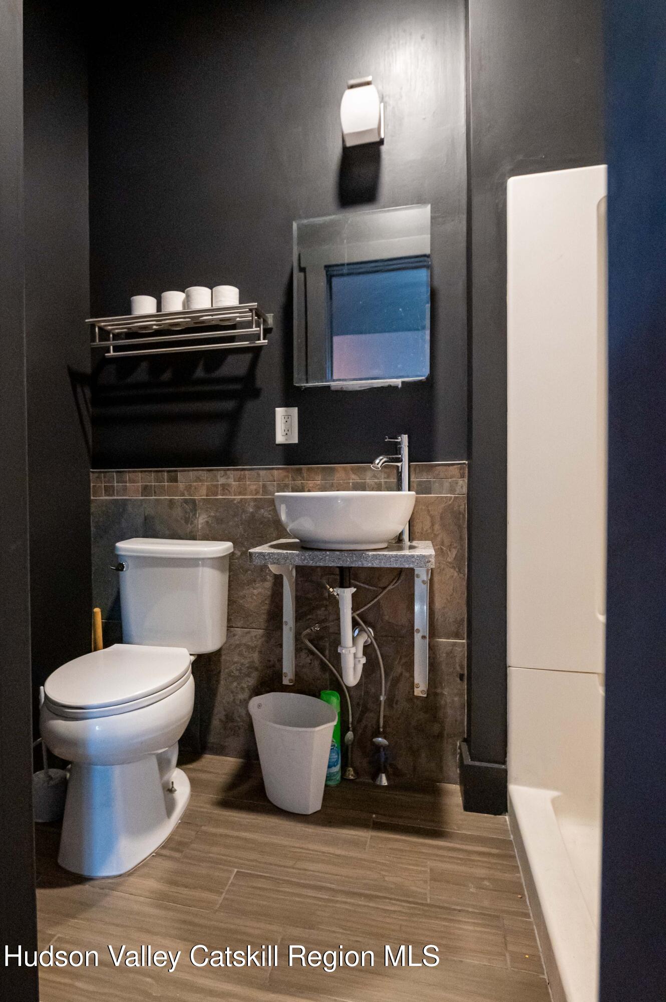 225 State Street, Unit RIGHT Hudson, NY 12534 - Photo 29 of 29 a bathroom with a toilet and a mirror