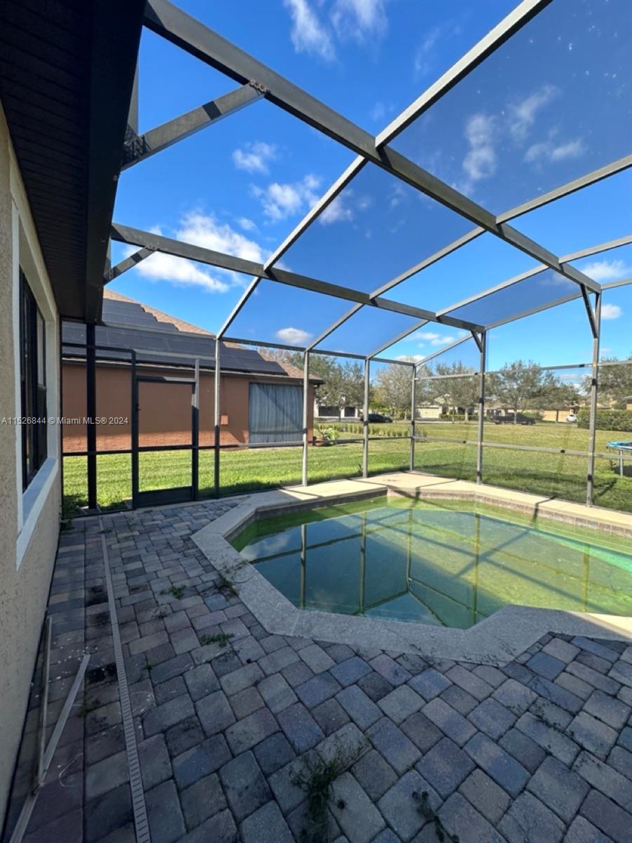 a view of pool with outdoor space