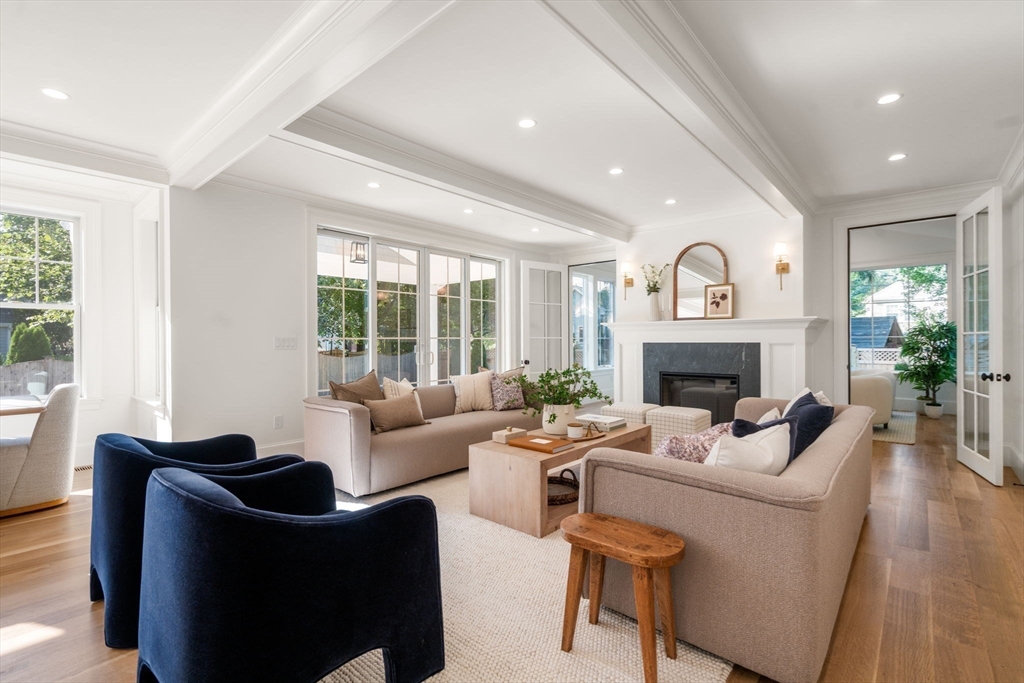 32 South Woodside Avenue Wellesley, MA 02482 - Photo 14 of 42 a living room with furniture and a fireplace