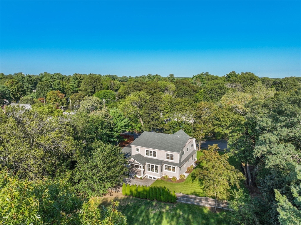 32 South Woodside Avenue Wellesley, MA 02482 - Photo 40 of 42 an aerial view of a house with a yard