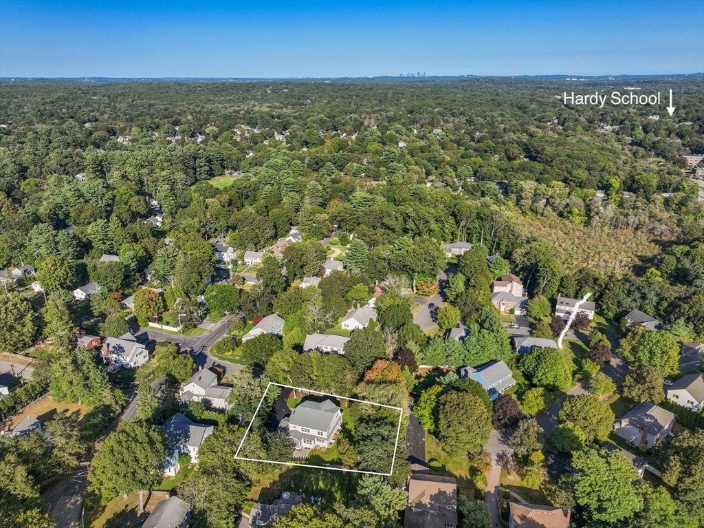 32 South Woodside Avenue Wellesley, MA 02482 - Photo 42 of 42 an aerial view of residential houses with outdoor space and trees