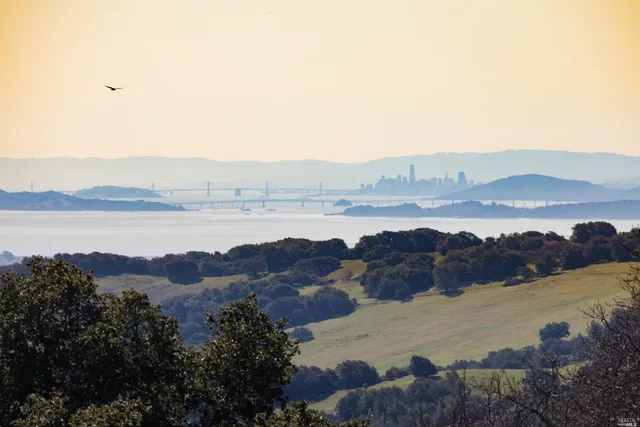a view of lake and mountain