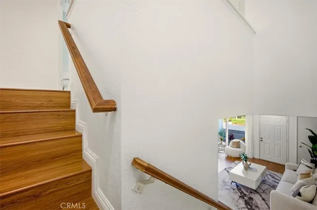 a view of entryway and workspace