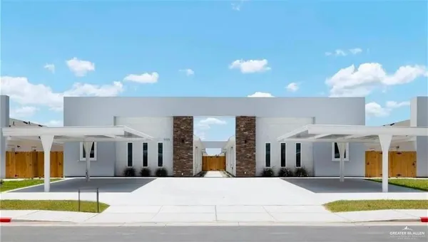 a view of a building with a swimming pool