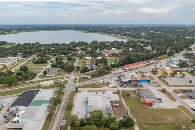 an aerial view of a city