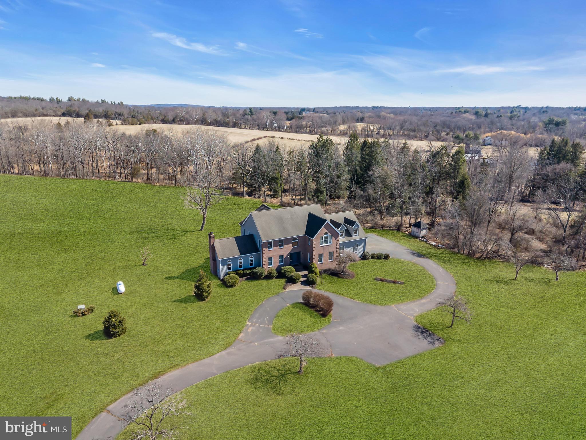 309 Pennington Harbourton Road Pennington, NJ 08534 - Photo 52 of 67 an aerial view of a house with outdoor space swimming pool and mountains