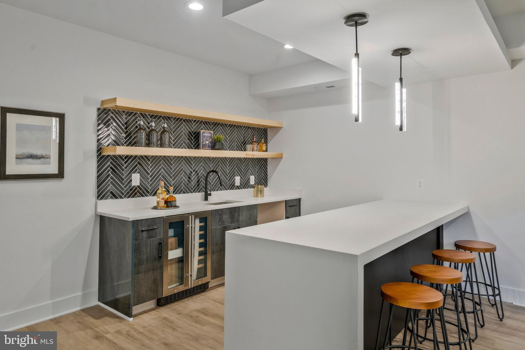 1520 Brookhaven Drive McLean, VA 22101 - Photo 80 of 108 modern wet bar with a separate wine storage room