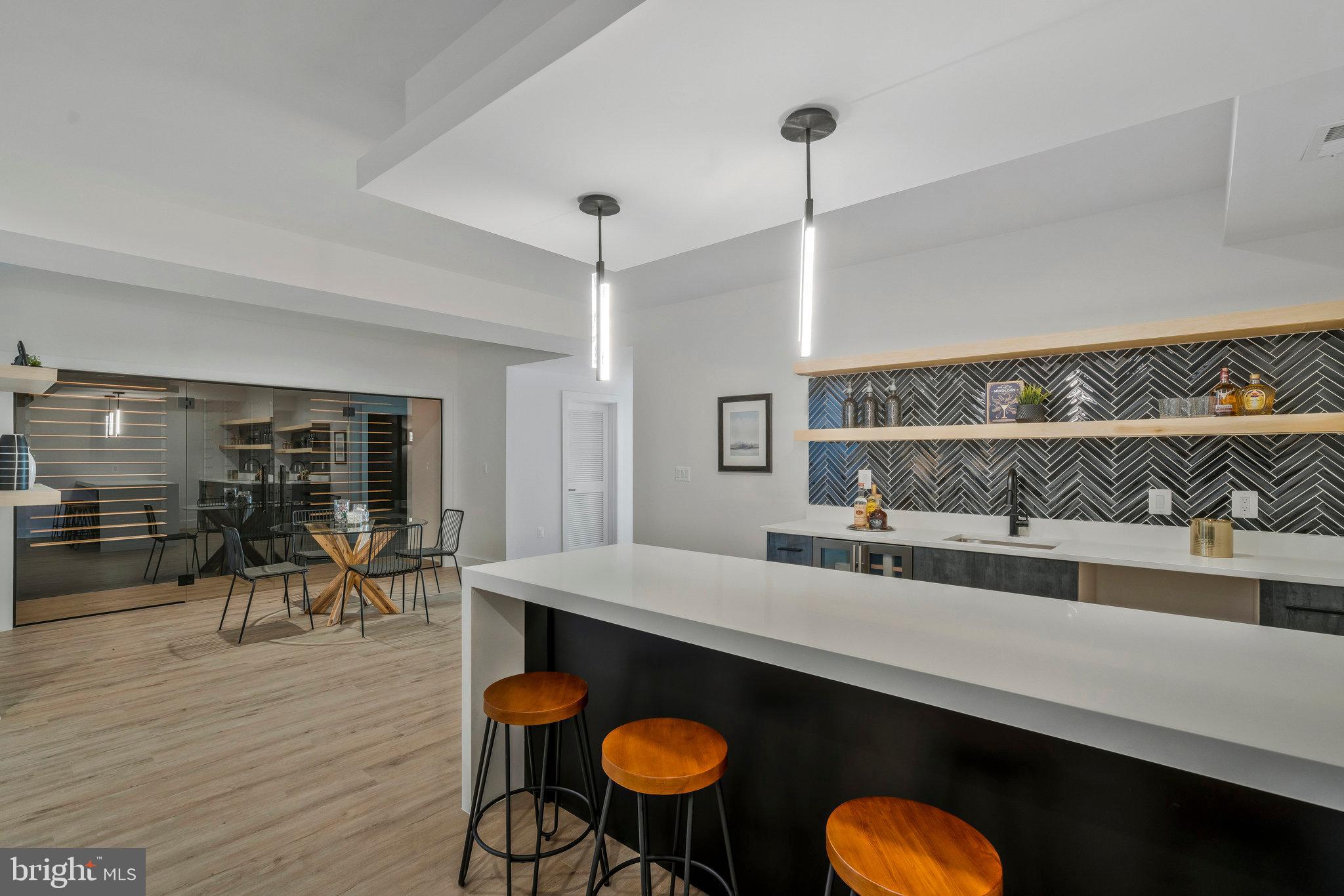 1520 Brookhaven Drive McLean, VA 22101 - Photo 82 of 108 modern wet bar with a separate wine storage room