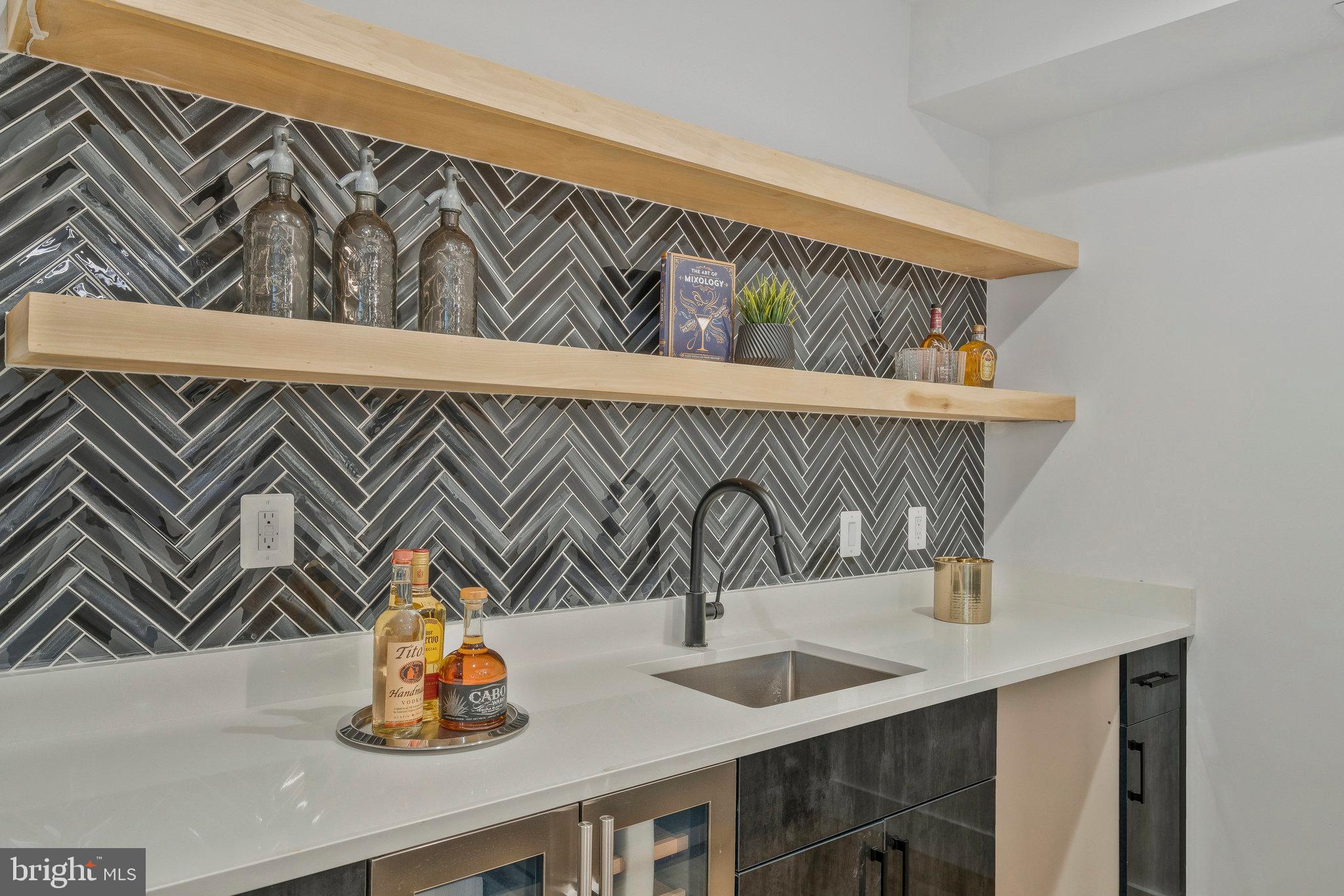 1520 Brookhaven Drive McLean, VA 22101 - Photo 85 of 108 modern wet bar with a separate wine storage room