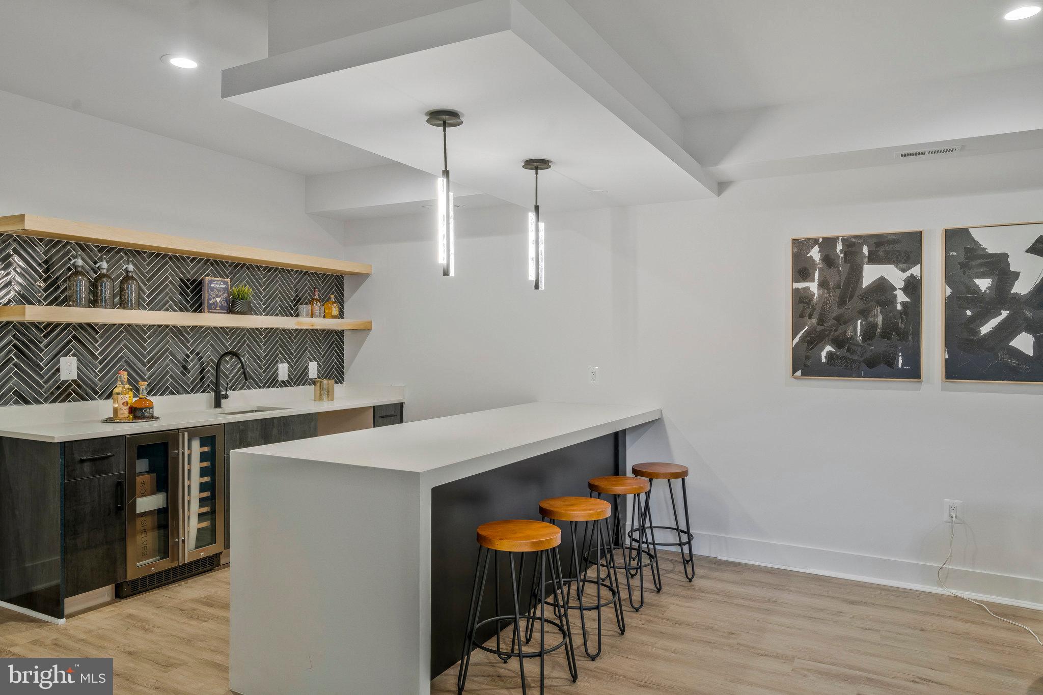 1520 Brookhaven Drive McLean, VA 22101 - Photo 86 of 108 modern wet bar with a separate wine storage room