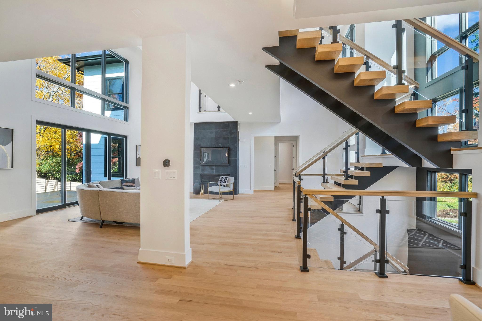 1520 Brookhaven Drive McLean, VA 22101 - Photo 9 of 108 Craftsman style solid oak floating wood stairs