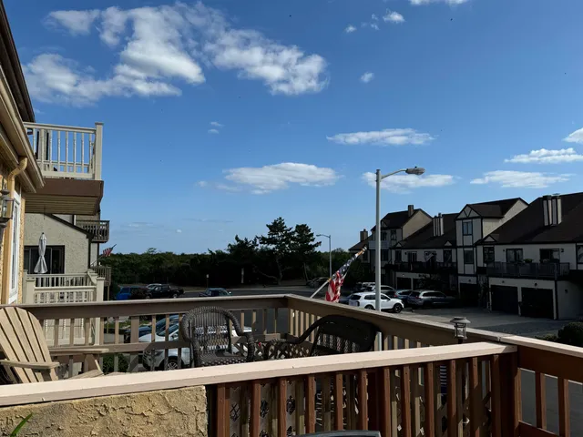 a view of street from balcony