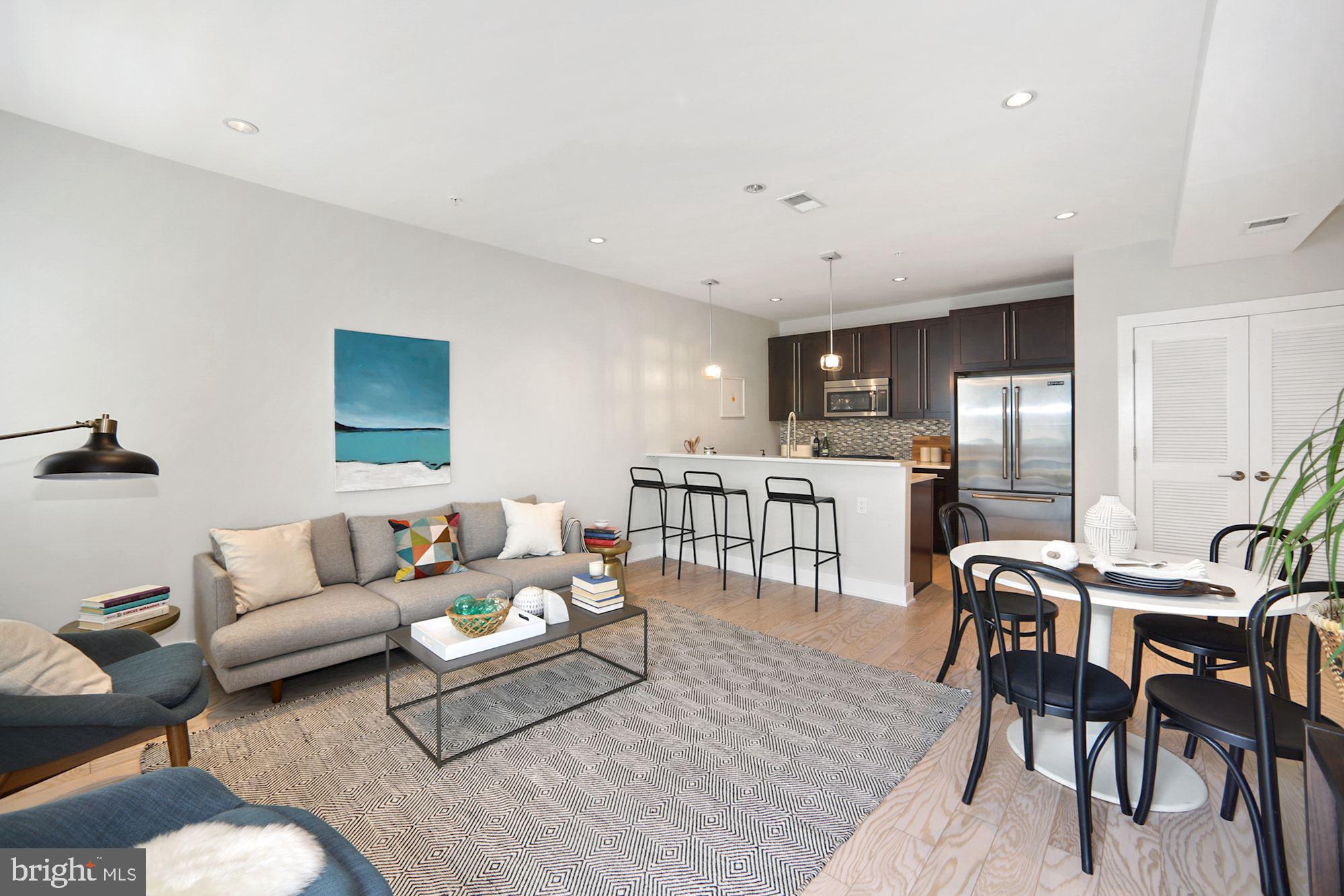 2101 11th Street Northwest, Unit 403 Washington, DC 20001 - Photo 6 of 25 Kitchen, Living, & dining space combined