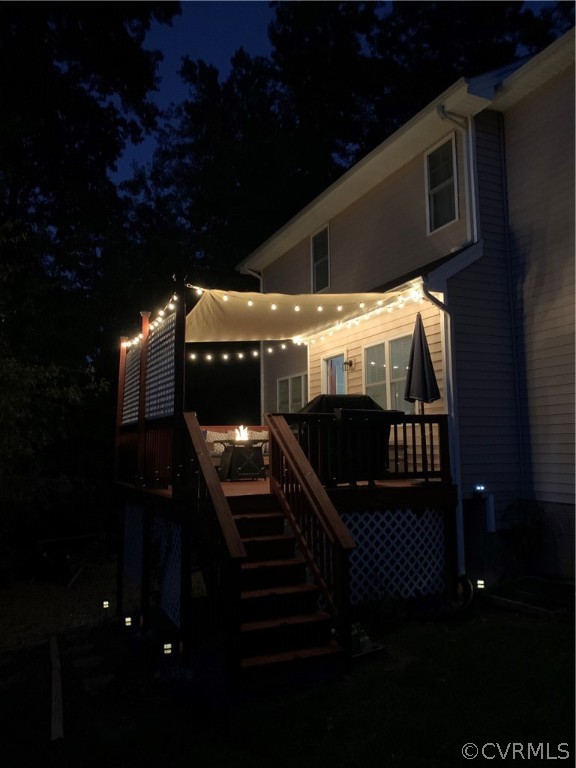 11902 Rimswell Terrace Midlothian, VA 23112 - Photo 48 of 48 Night Shot of the Charming Back Deck