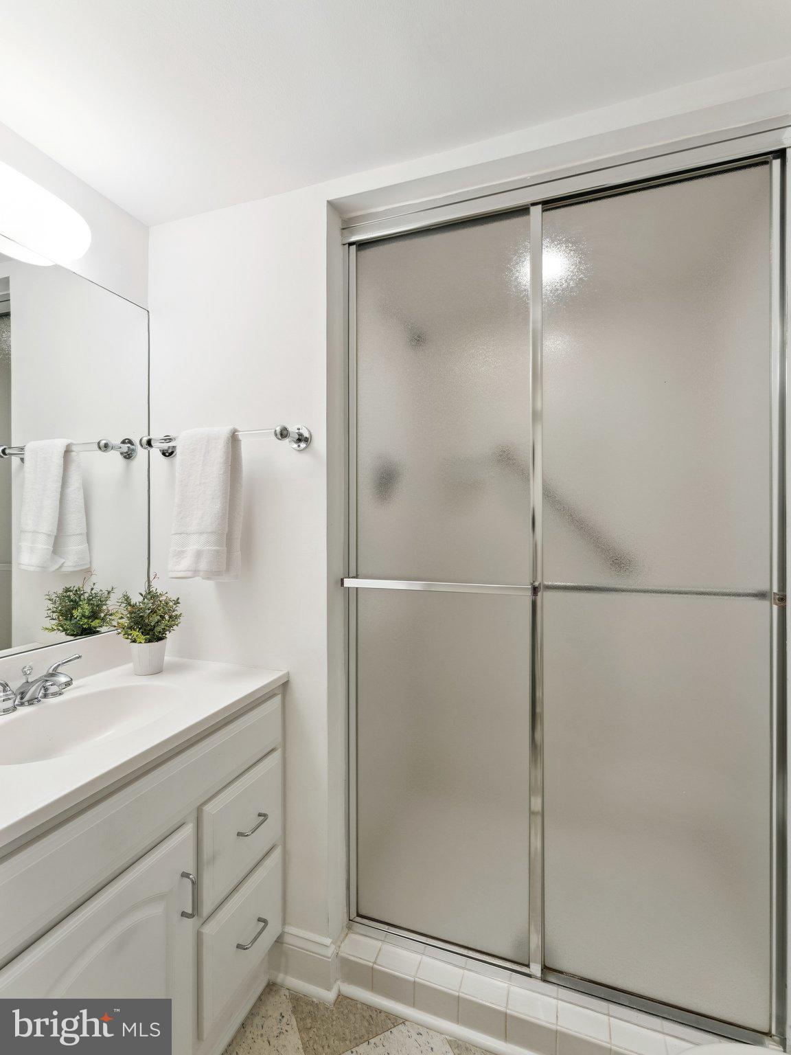 3541 R Street Northwest Washington, DC 20007 - Photo 30 of 35 a bathroom with a shower and a sink