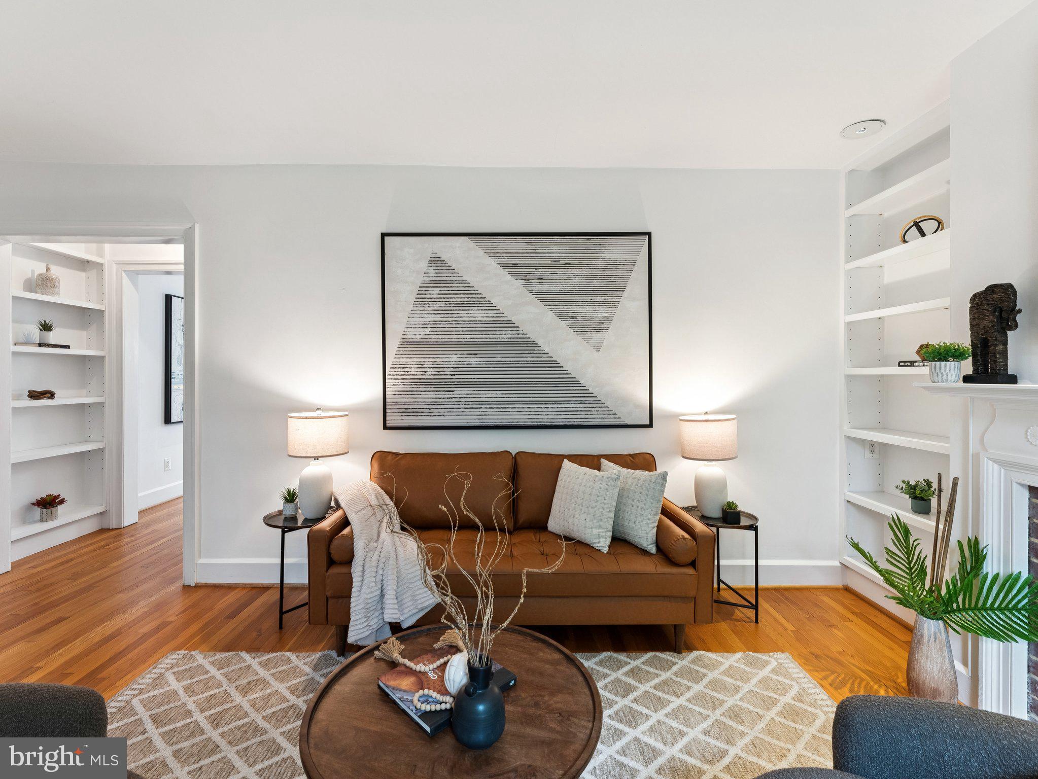 3541 R Street Northwest Washington, DC 20007 - Photo 4 of 35 a living room with furniture and a fireplace