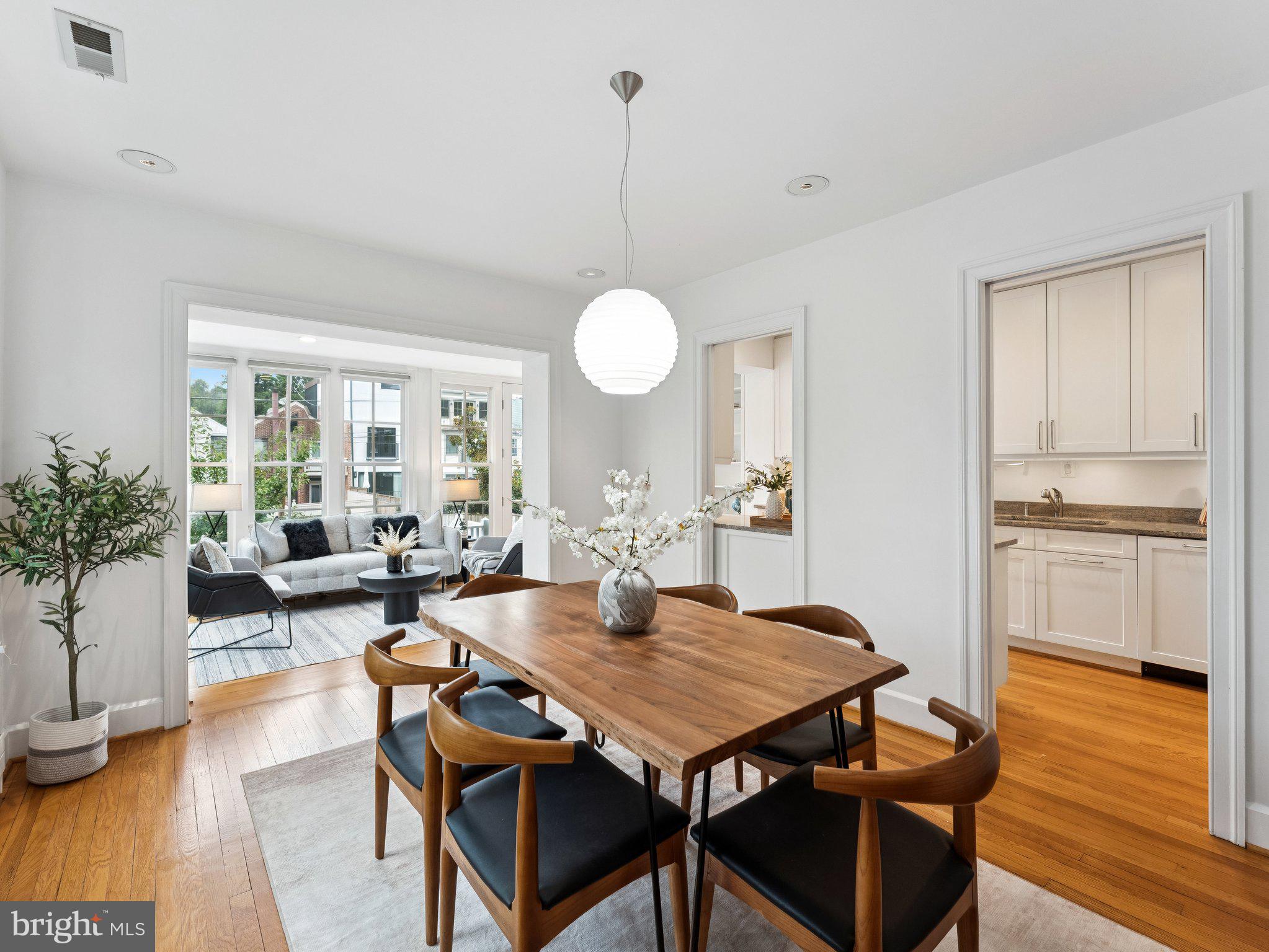 3541 R Street Northwest Washington, DC 20007 - Photo 5 of 35 a view of a dining room with furniture window and wooden floor