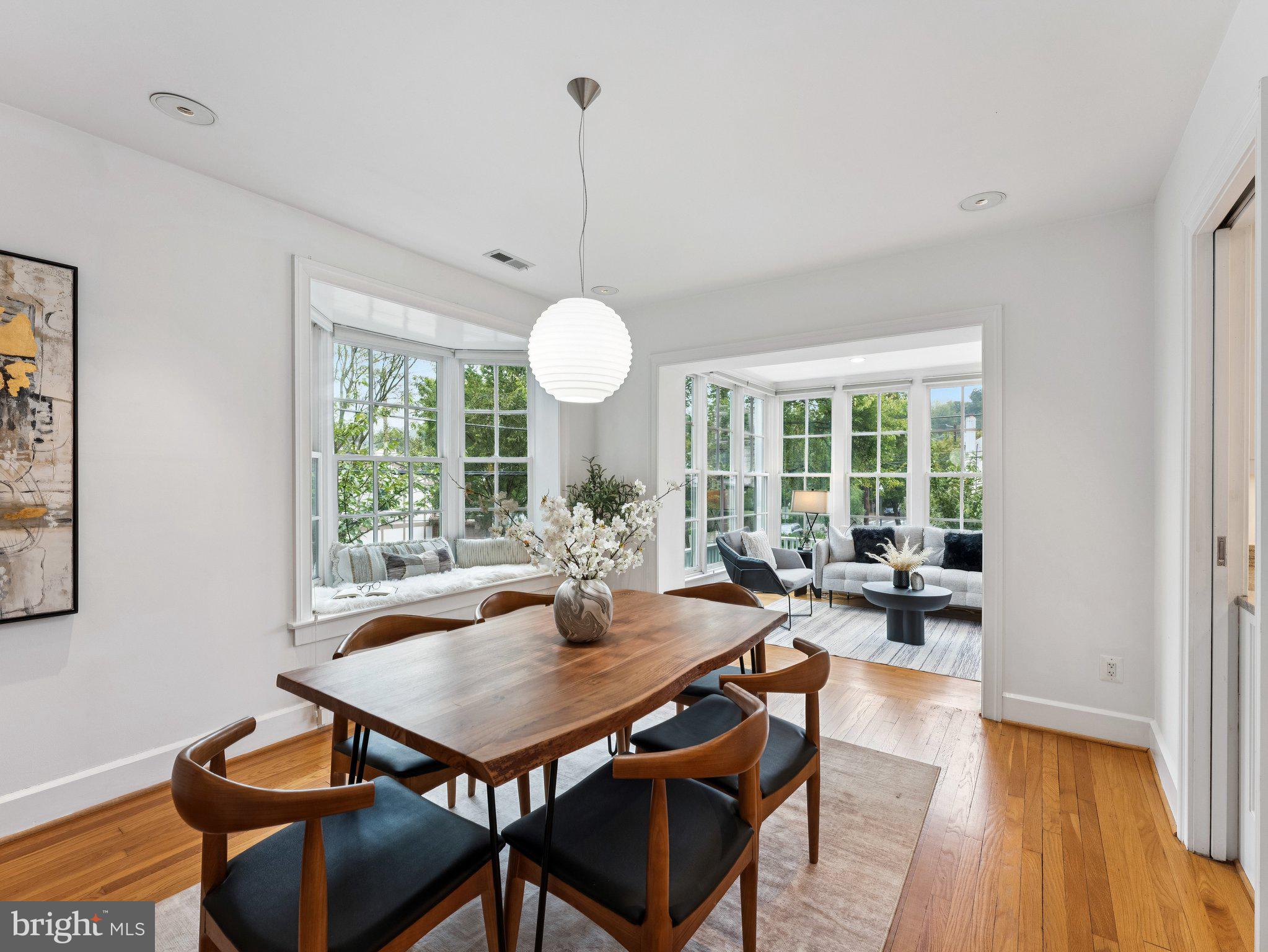 3541 R Street Northwest Washington, DC 20007 - Photo 6 of 35 a view of a dining room with furniture window and outside view