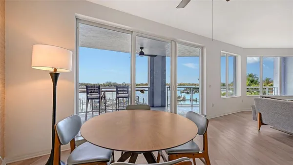 a outdoor view with a sitting space