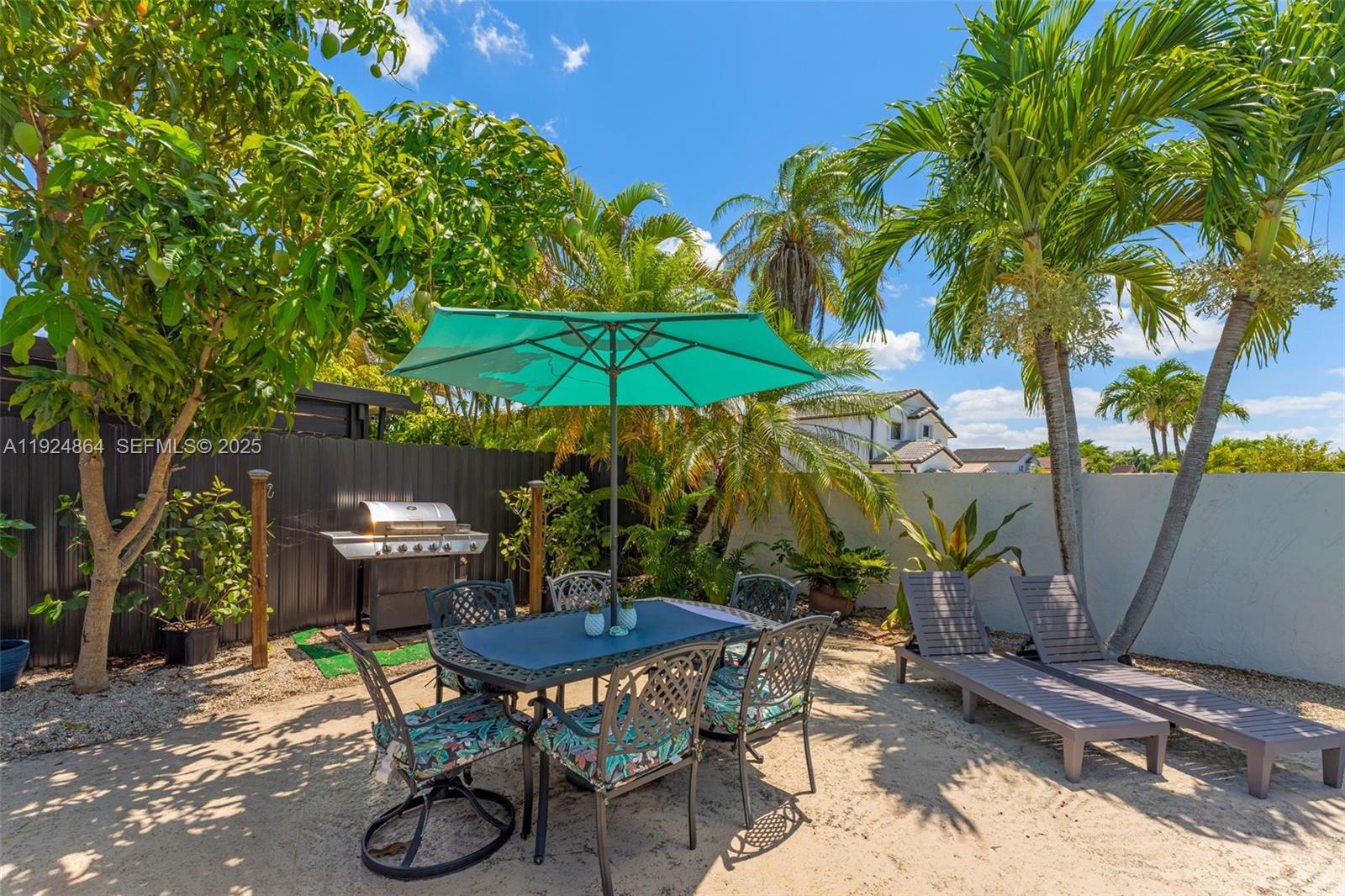 10020 Southwest 145th Place Miami, FL 33186 - Photo 14 of 35 a view of backyard with seating space and trees