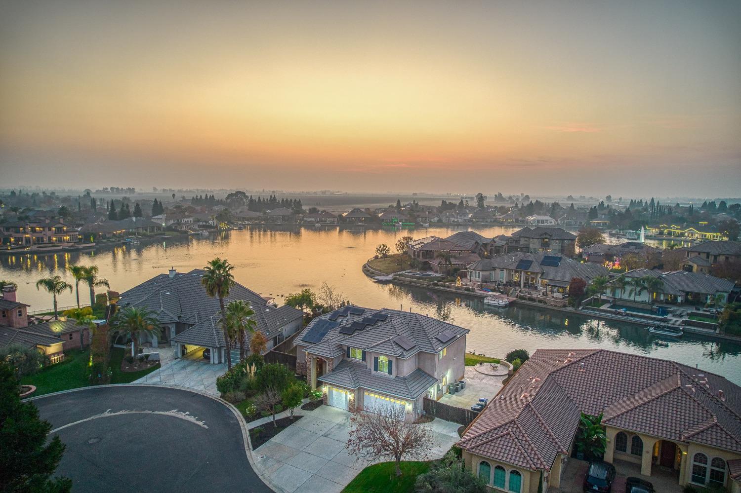 4679 North Island View Clovis, CA 93619 - Photo 37 of 55 an aerial view of a house with a lake view