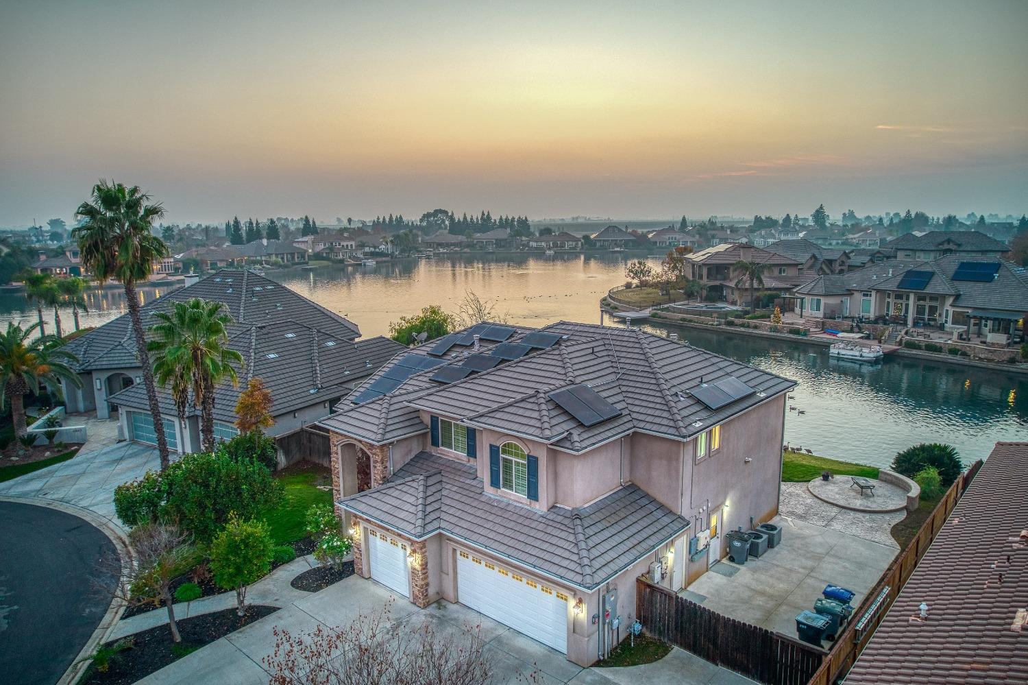 4679 North Island View Clovis, CA 93619 - Photo 46 of 55 an aerial view of a house with outdoor space and lake view