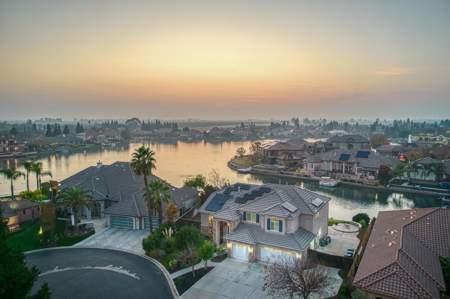 4679 North Island View Clovis, CA 93619 - Photo 48 of 55 an aerial view of a house with outdoor space and lake view