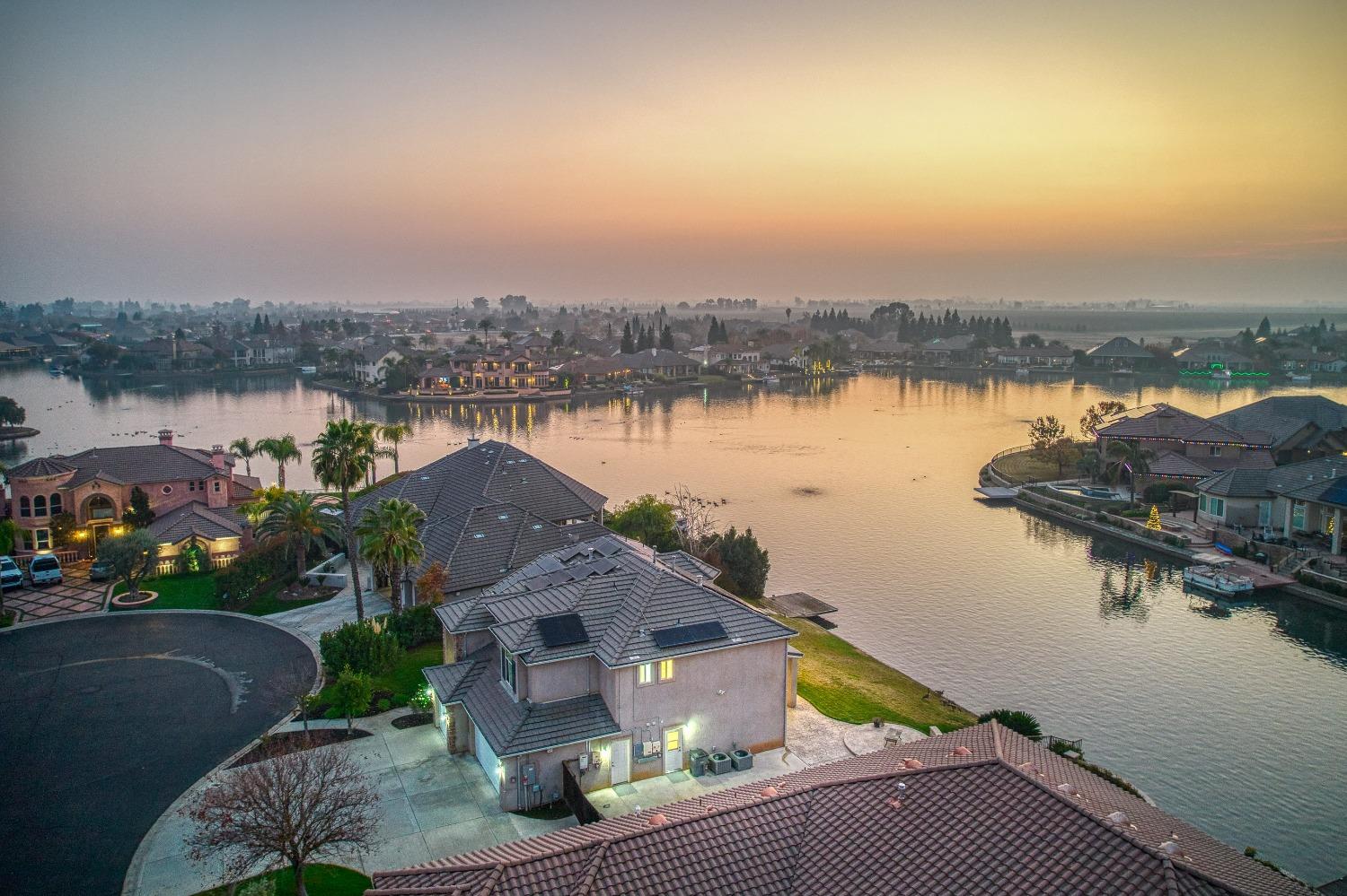 4679 North Island View Clovis, CA 93619 - Photo 52 of 55 an aerial view of a house with a lake view