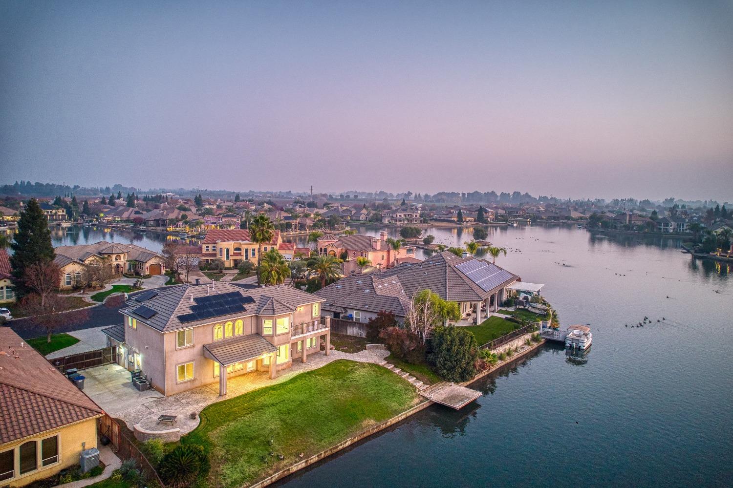 4679 North Island View Clovis, CA 93619 - Photo 54 of 55 an aerial view of a house with a lake view