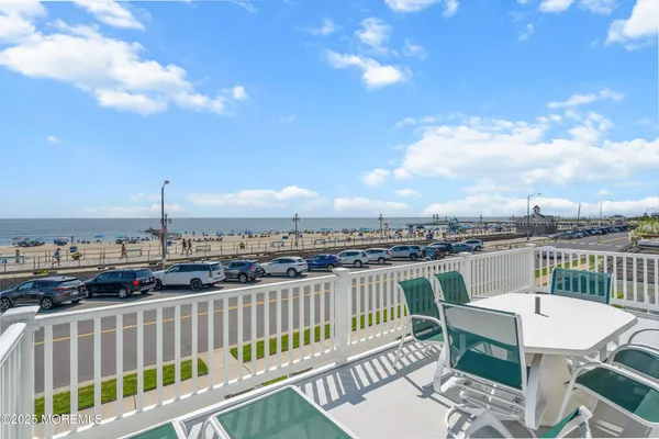 a view of a balcony with city view